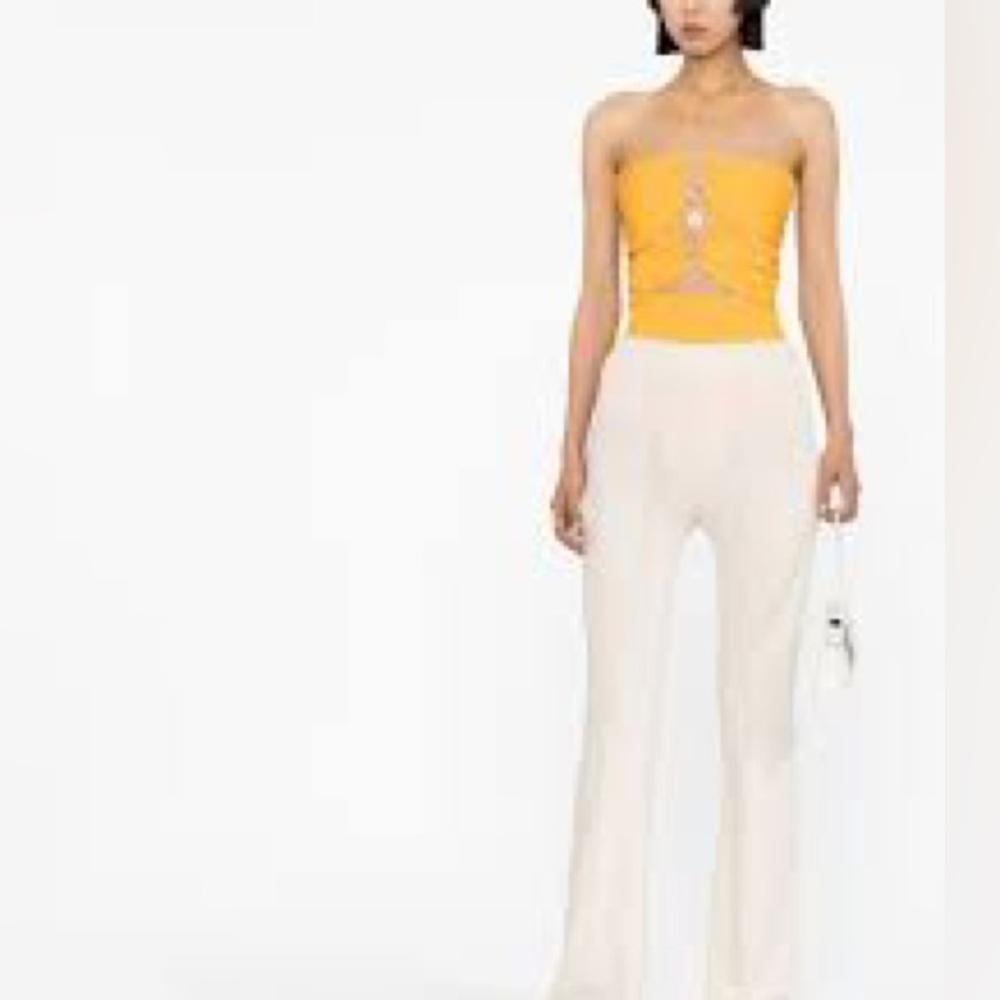 NWT Sandro Assiya Halter Bodysuit w/ Small Seam Rip & Mark on Back - Picture 3 of 4